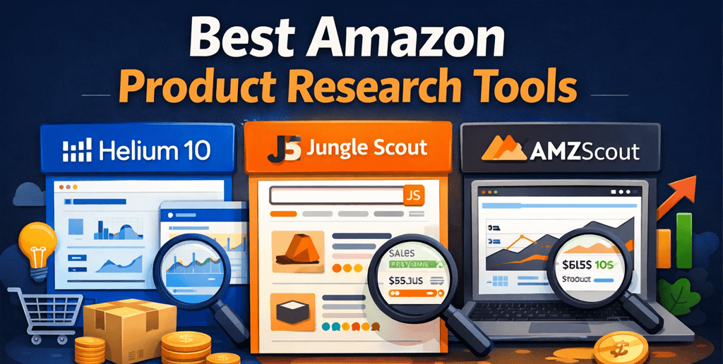 Helium 10 vs Jungle Scout vs AMZScout